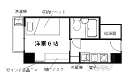 コスモリード京都今出川 1Kの間取図画像
