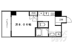 amistad洛 1Kの間取図画像