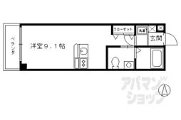 ベストレジデンス二条城 ワンルームの間取図画像