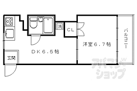 京都府京都市右京区西院矢掛町（賃貸マンション1DK・4階・26.44㎡） その2