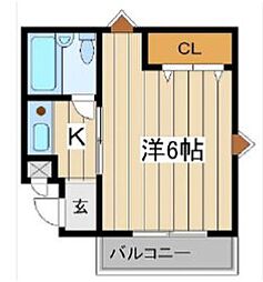 メインステージ中板橋駅前 ワンルームの間取図画像