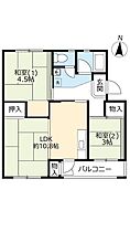 UR平城第二  ｜ 奈良県奈良市右京2丁目（賃貸マンション2LDK・4階・54.21㎡） その2