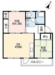 間取図画像 2DK
