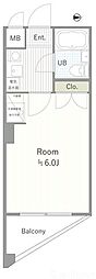 三鷹ダイカンプラザ 1Kの間取図画像