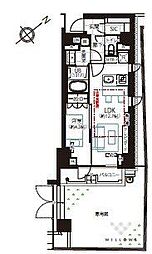 PIAS渋谷本町residence 1LDKの間取図画像