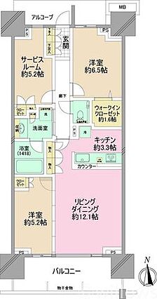 間取り図：2L...