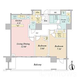 間取図画像 2LDK