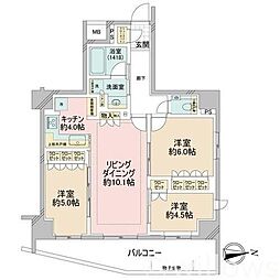 サンリヤン南砂町 3LDKの間取図画像