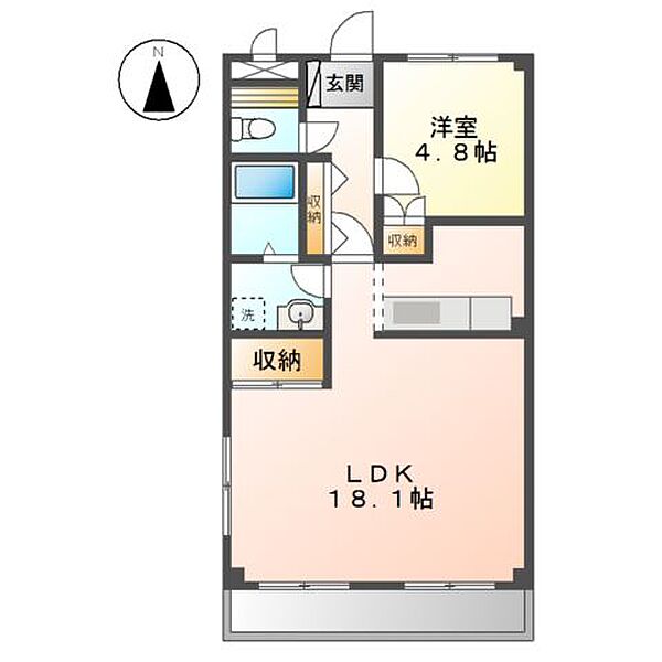 ＫＡＲＡＭＯＳＳ ｜京都府木津川市州見台1丁目(賃貸マンション1LDK・2階・51.30㎡)の写真 その4