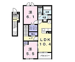 グリーンハイツ加茂I 202 ｜ 京都府木津川市加茂町里中門伝29番地1（賃貸アパート2LDK・2階・56.12㎡） その2