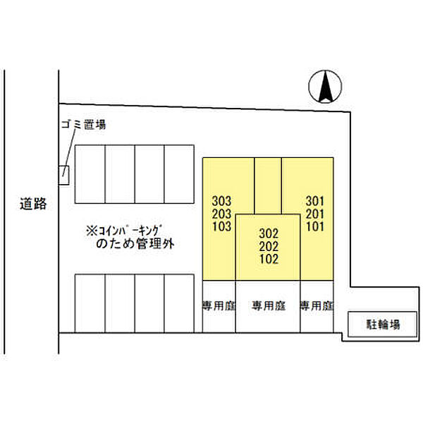 Ｂｉｚｅｔ中筋 203｜奈良県奈良市中筋町(賃貸アパート1LDK・2階・34.18㎡)の写真 その3