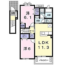 ブローテ（木津川市） 201 ｜ 京都府木津川市城山台1丁目21番地8（賃貸アパート2LDK・2階・57.07㎡） その2