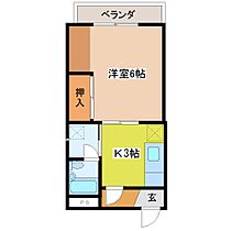 ルーチェ若杉 203 ｜ 福井県福井市若杉 1丁目420（賃貸アパート1DK・2階・23.00㎡） その2