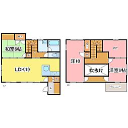 貸家　江守中K様貸家 1 1階3LDKの間取り
