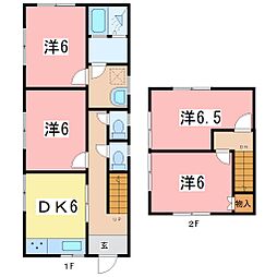 広瀬ハイツ 4DKの間取図画像