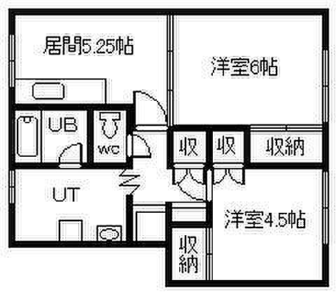 サンコーポ 4-B｜北海道旭川市豊岡四条4丁目(賃貸マンション2DK・4階・42.12㎡)の写真 その2