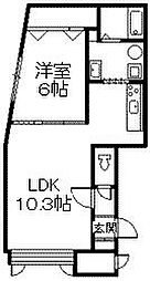 Gaia・A 1LDKの間取図画像