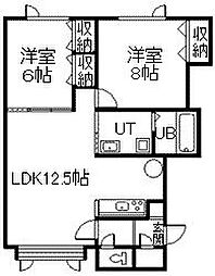 セフトA 2LDKの間取図画像