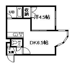 スイング 1DKの間取図画像