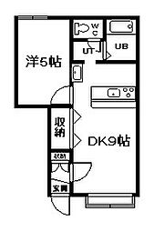 エスポアール 1LDKの間取図画像