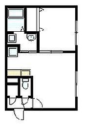 リラコート3 1LDKの間取図画像