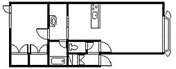 ローズガーデンa 1LDKの間取図画像