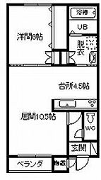 Cynthia5 1LDKの間取図画像