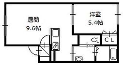 Lei 1LDKの間取図画像