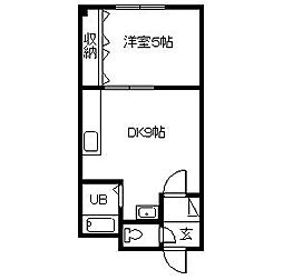 三愛ハイツ 1DKの間取図画像