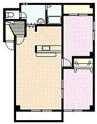 エスティパレス南1条 2LDKの間取図画像