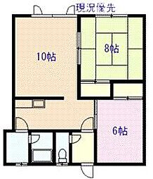 ドリームハイツ3 2LDKの間取図画像