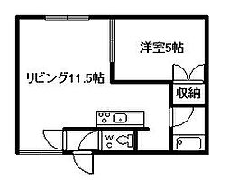 メゾンドケイ 1DKの間取図画像