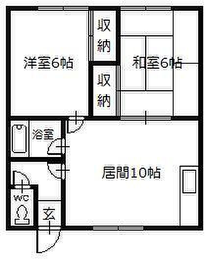 はりまマンション 2｜北海道旭川市東光八条1丁目(賃貸アパート2LDK・1階・45.36㎡)の写真 その2