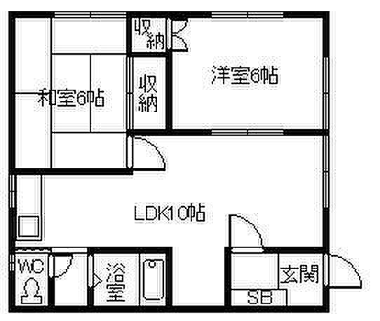 コーポグランドヒル 203｜北海道旭川市豊岡三条6丁目(賃貸アパート2LDK・2階・48.60㎡)の写真 その2