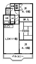 ホワイトコーポラス 3LDKの間取図画像