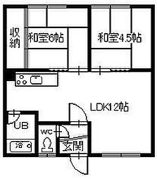 ハイツサンフラワー 2LDKの間取図画像