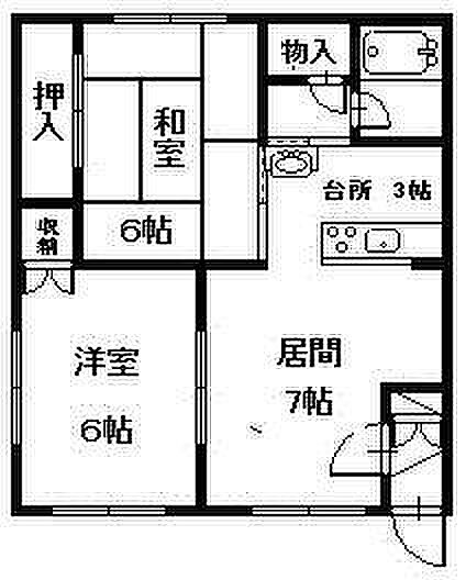 ライフほくもん16 103｜北海道旭川市北門町16丁目(賃貸アパート2LDK・1階・45.36㎡)の写真 その2