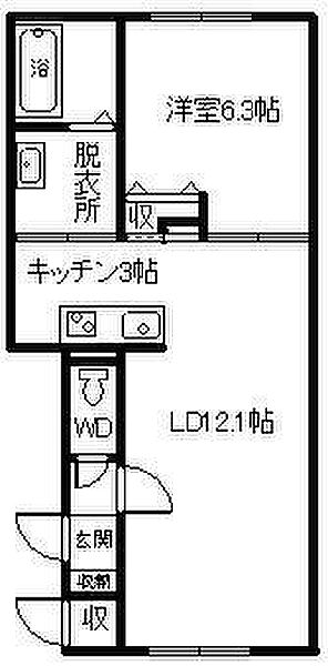 ILIO 102｜北海道旭川市錦町22丁目(賃貸アパート1LDK・1階・46.78㎡)の写真 その2