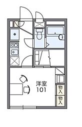レオパレス相武台Rest 1Kの間取図画像