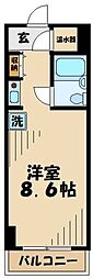 ハイツ鹿島の森 ワンルームの間取図画像