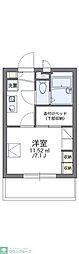 レオパレスAQUAREGIA 1Kの間取図画像