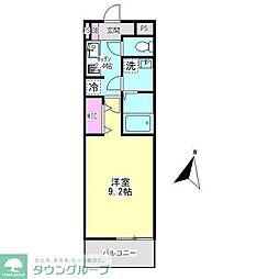フランチェスカ西成瀬 1Kの間取図画像