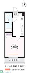 QUIET CRAB HOUSE 瀬谷(仮) 1Kの間取図画像