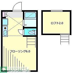 グランフェリオ相模原 ワンルームの間取図画像