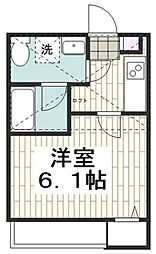 サマーワルツ 1Kの間取図画像