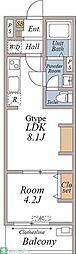 リブリ・フェリス鹿島 1LDKの間取図画像