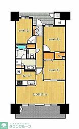 プラウドタワー相模大野 3LDKの間取図画像
