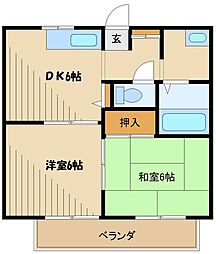 ハイム・ラスタ 2DKの間取図画像