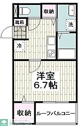 フォレストレジデンス 1Kの間取図画像
