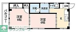 南台ハイム 2Kの間取図画像